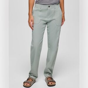 Prana Sancho Boyfriend Relaxed Fit Pant in Saltwater Organic Cotton Size 14